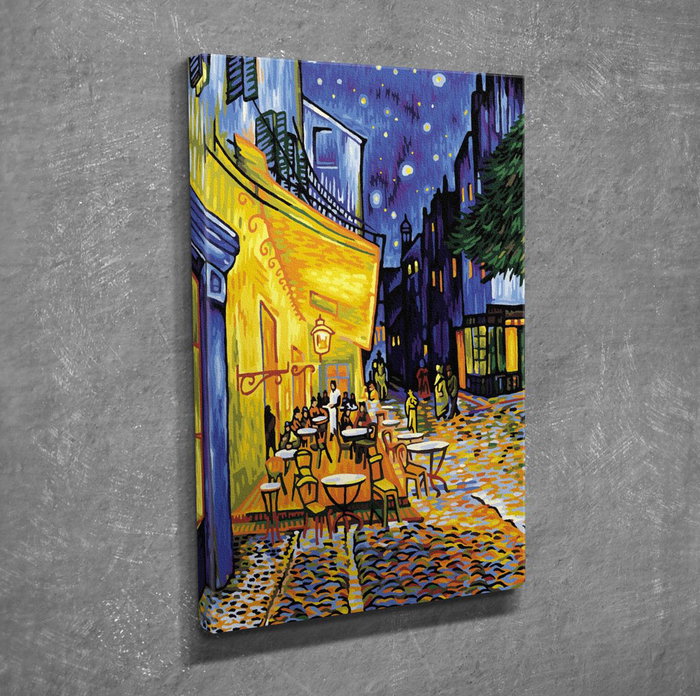 Wallity Lienzo Decorativo Café terraza por la noche 30 x 40 cm Wallity Lienzo Decorativo Café terraza por la noche 30 x 40 cm